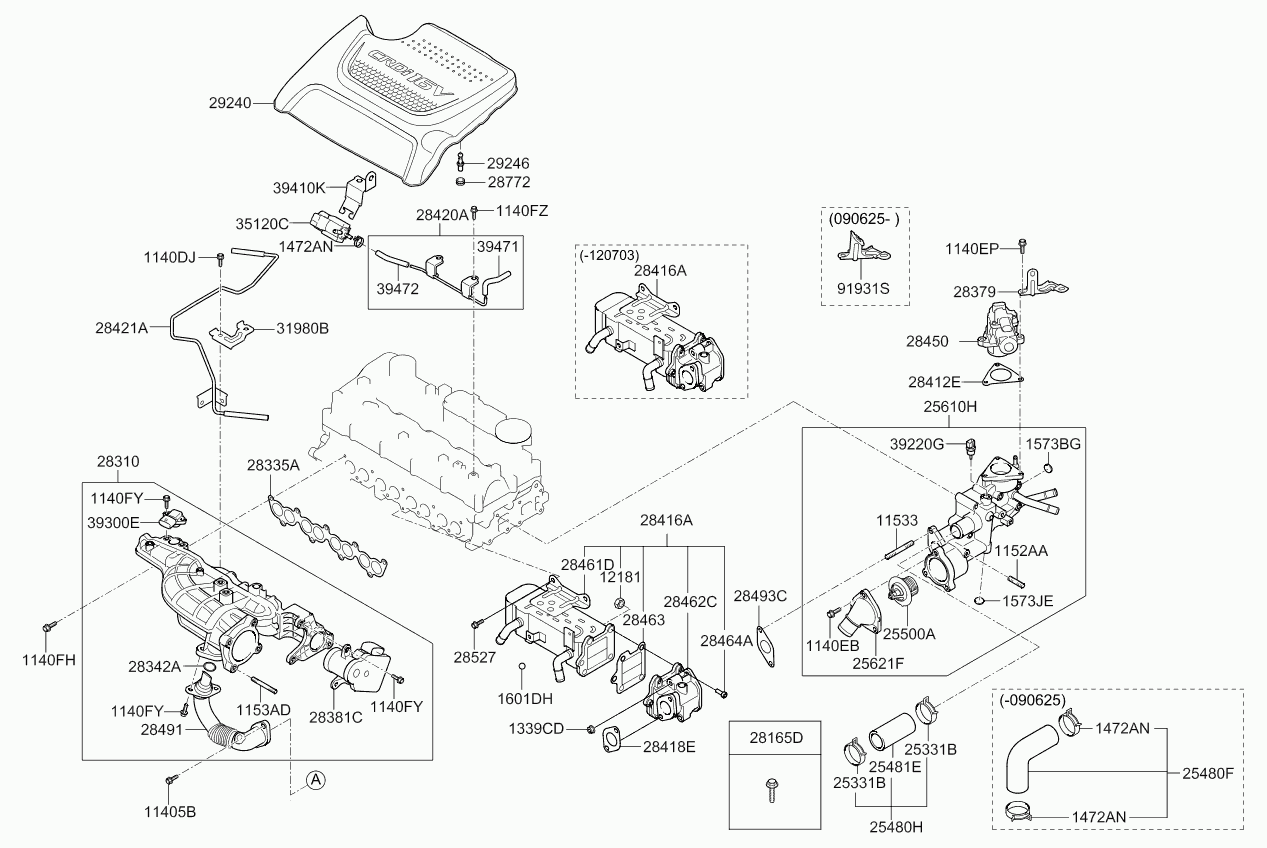 Hyundai 28312-2F000 - Tiiviste, imusarja inparts.fi