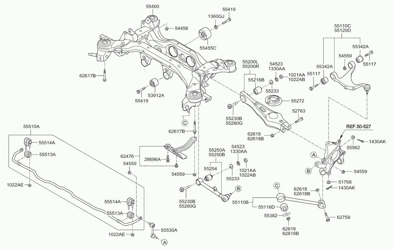 KIA 55250-2P010 - Tukivarsi, pyöräntuenta inparts.fi