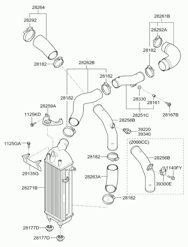 Hyundai 28271-2F000 - Välijäähdytin inparts.fi