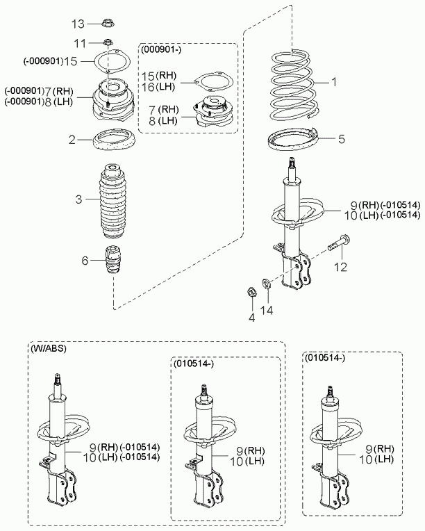 KIA 0K2SB-28-900A - Iskunvaimennin inparts.fi