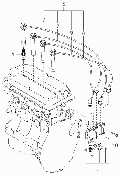 KIA 0K30E1 8140 - Sytytysjohtosarja inparts.fi