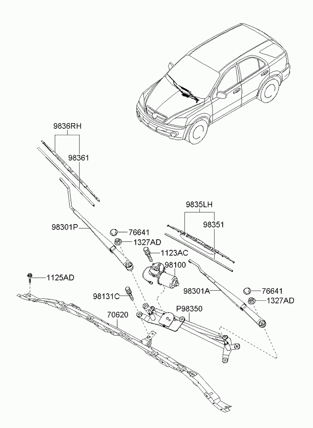 KIA 983603E020 - Pyyhkijänsulka inparts.fi