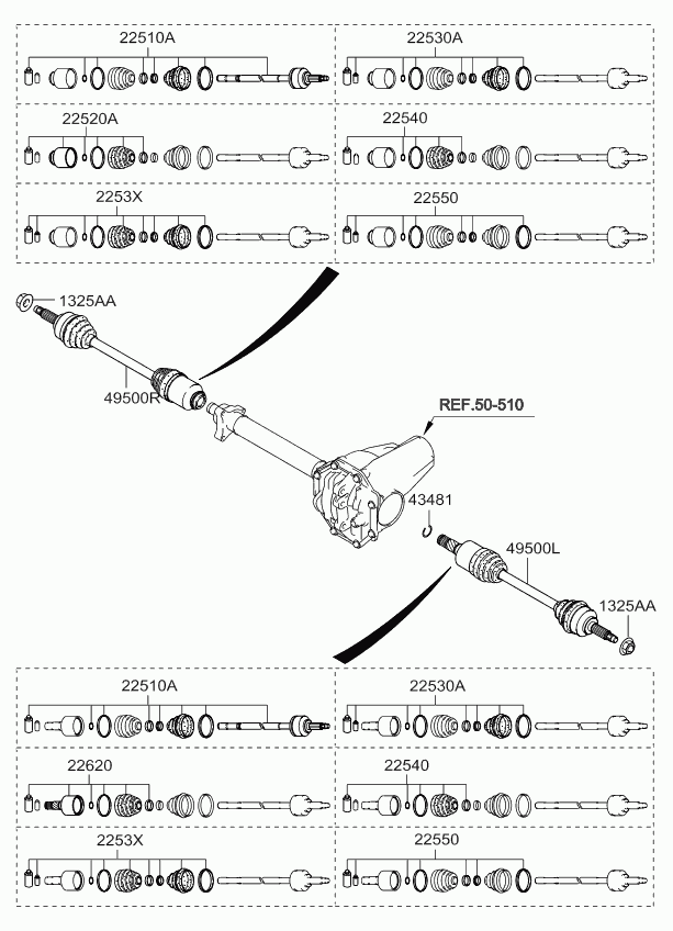 KIA 495913E201 - Nivelsarja, vetoakseli inparts.fi