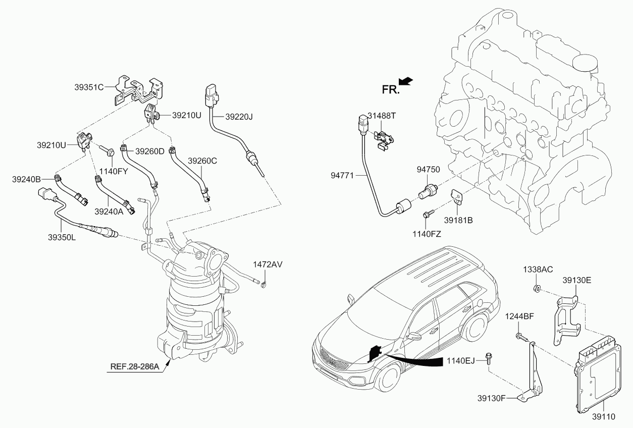 KIA 393502A410 - Lambdatunnistin inparts.fi