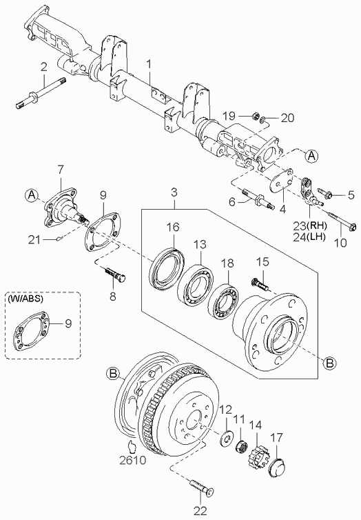 Hyundai 0K72A-33-047 - Pyöränlaakerisarja inparts.fi