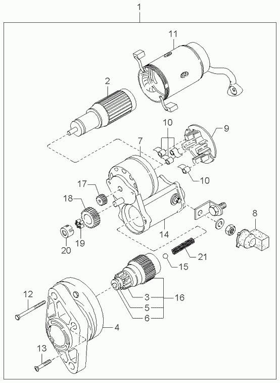 KIA 0K552-18400 A - Käynnistinmoottori inparts.fi