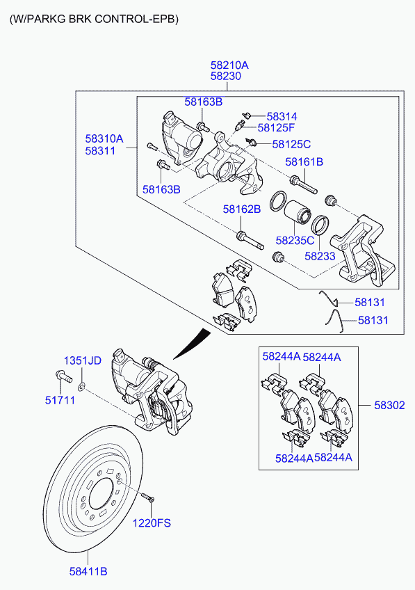 Hyundai 58411-D7000 - Jarrulevy inparts.fi