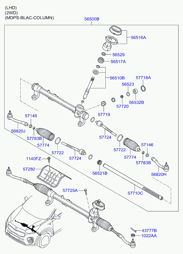 KIA 56825-D7500 - Raidetangon pää inparts.fi