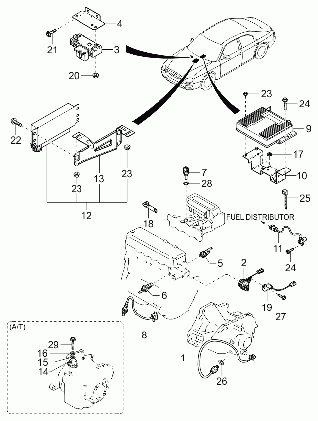 Hyundai 0K30A 17640 - Kytkin, peruutusvalo inparts.fi