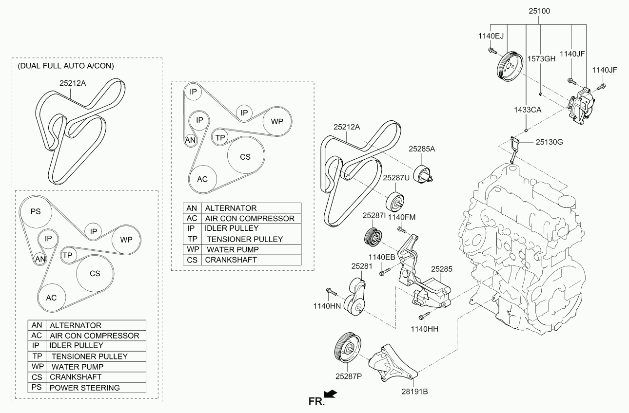 FORD 25212-2F300 - Moniurahihna inparts.fi