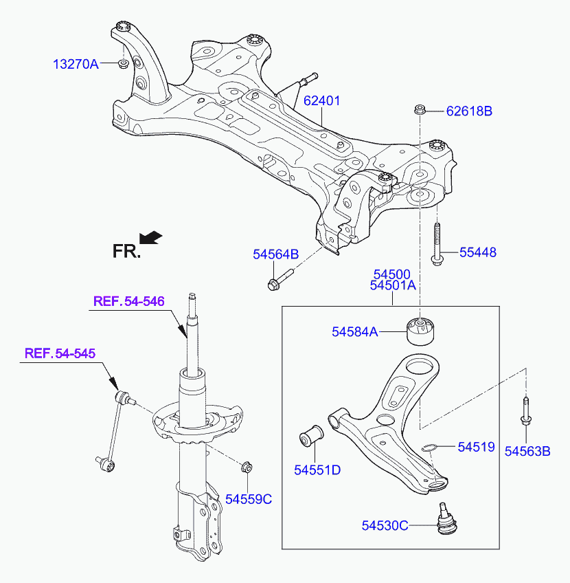 Hyundai 54584H5000 - Tukivarren hela inparts.fi