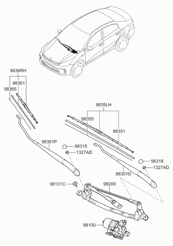 Hyundai 98360H5000 - Pyyhkijänsulka inparts.fi