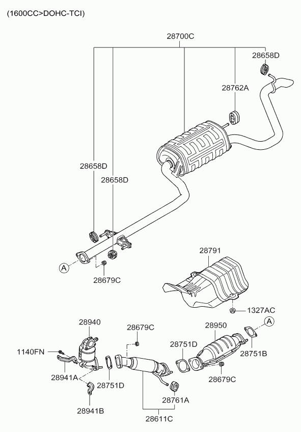 Hyundai 289502A630 - Katalysaattori inparts.fi