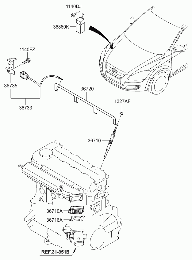 KIA 36710-2A 100 - Hehkutulppa inparts.fi