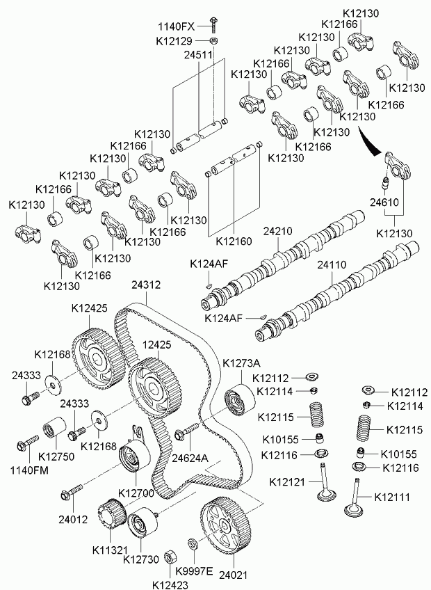 Hyundai 0K88R-12740 - Ohjainrulla, hammashihna inparts.fi