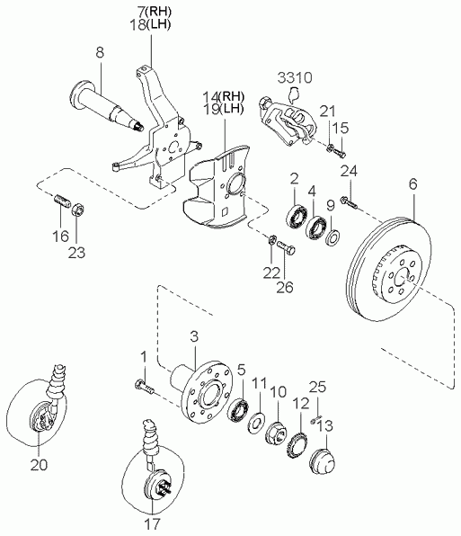 MAZDA 0K72A33075 - Pyöränlaakerisarja inparts.fi