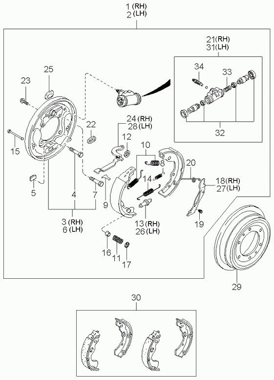 KIA 0K72A2638Z - Jarrukenkäsarja inparts.fi