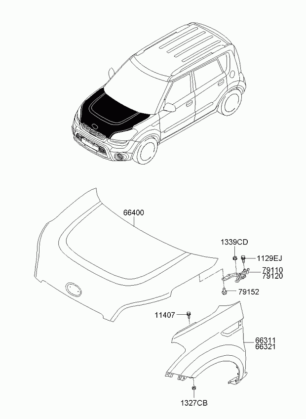 KIA 66321-2K300 - Lokasuoja inparts.fi