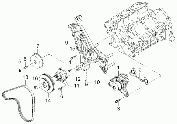 KIA 25100-39800 - Vesipumppu inparts.fi