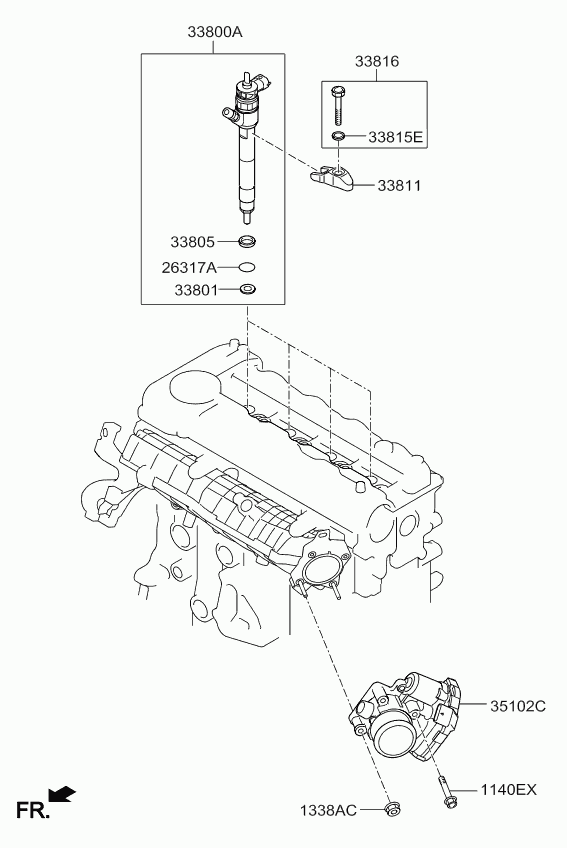 KIA 35100-2A600 - Kaasuläpän kotelo inparts.fi