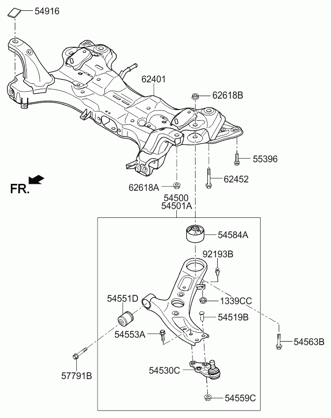 KIA 54500-A2700 - Tukivarsi, pyöräntuenta inparts.fi