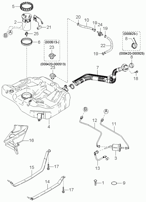 KIA 0 K30A 13480 - Polttoainesuodatin inparts.fi