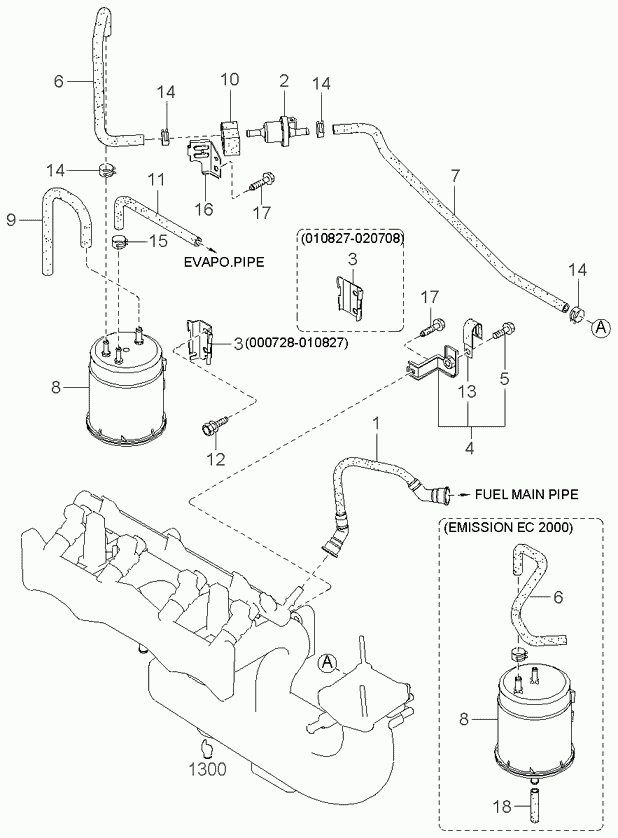 KIA 0K01C18741 - Huohotinventtiili, polttoainetankki inparts.fi