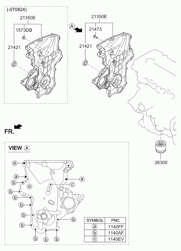 KIA 21421-2B020 - Akselitiiviste, kampiakseli inparts.fi