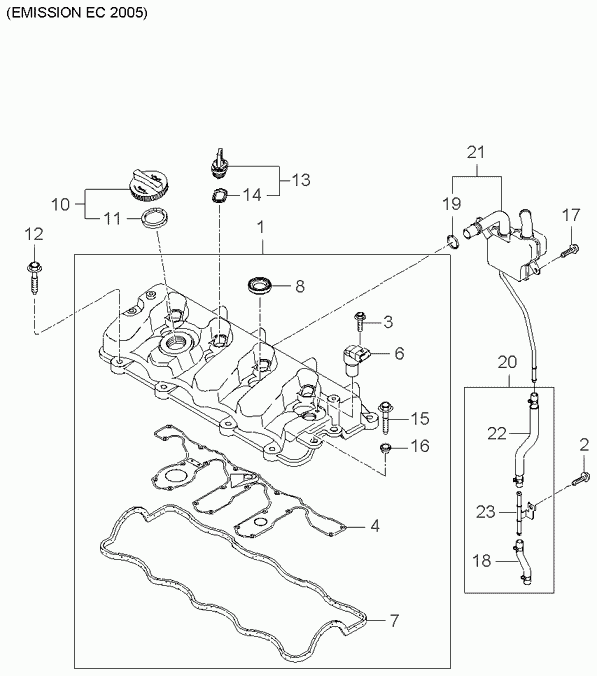 KIA 22441-27001 - Tiiviste, venttiilikoppa inparts.fi