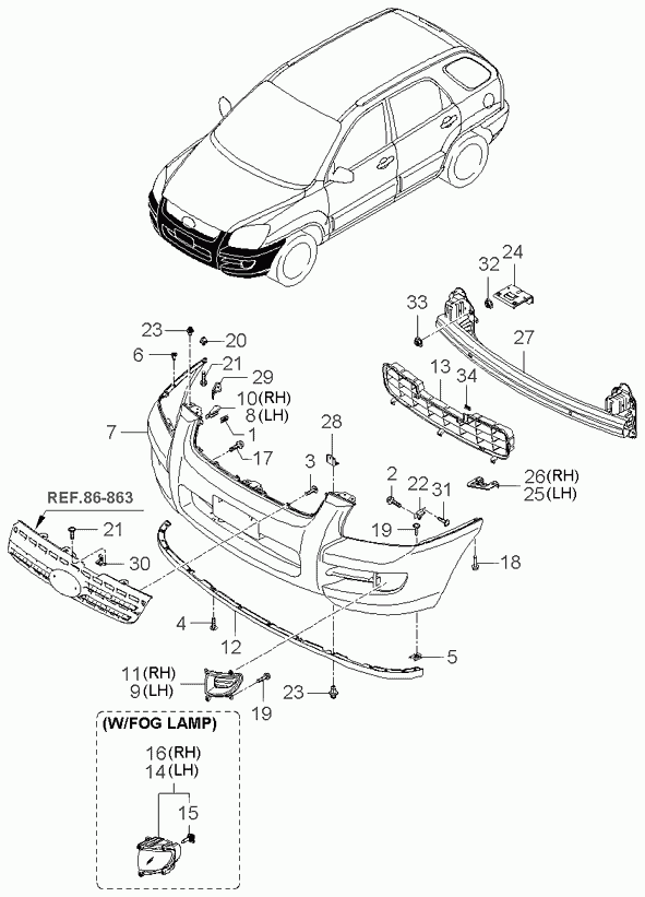 Hyundai 865611F000 - Ritilä inparts.fi