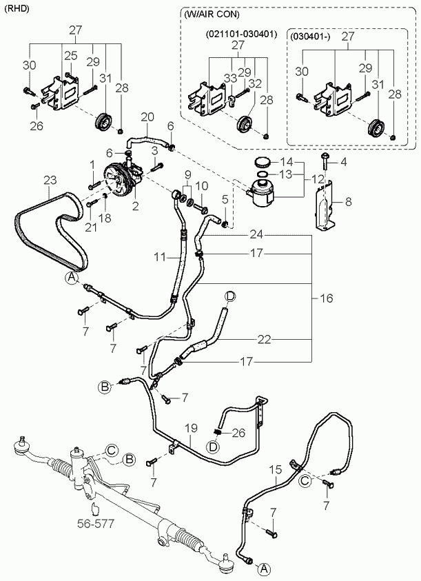 Hyundai 57170 38010 - Moniurahihna inparts.fi