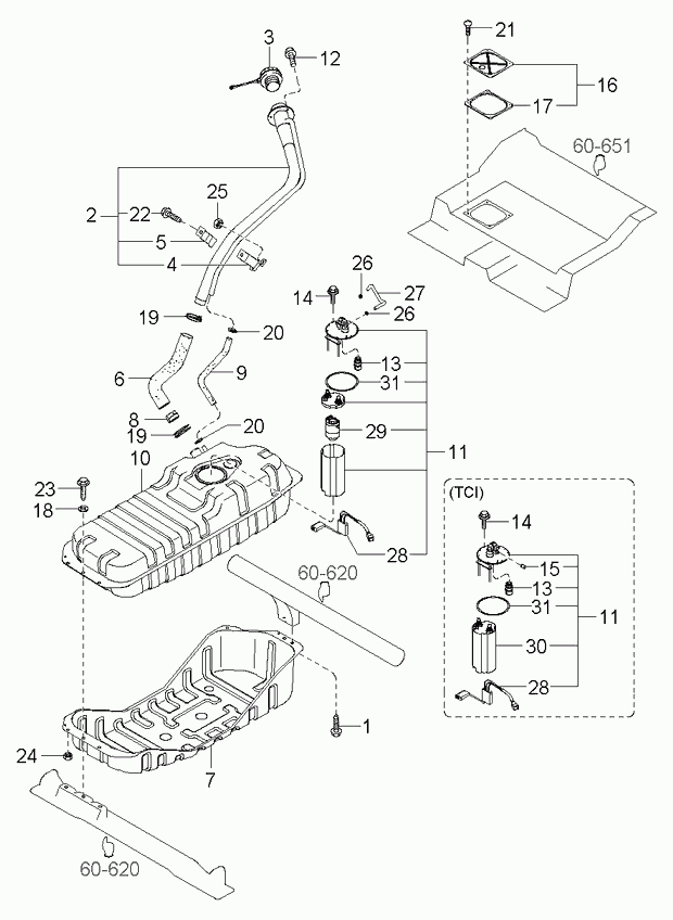 Hyundai 319113E200 - Polttoainesuodatin inparts.fi