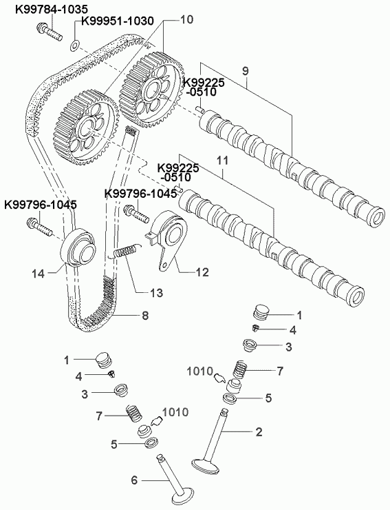 Hyundai 0K247-12-700 - Kiristysrulla, hammashihnat inparts.fi