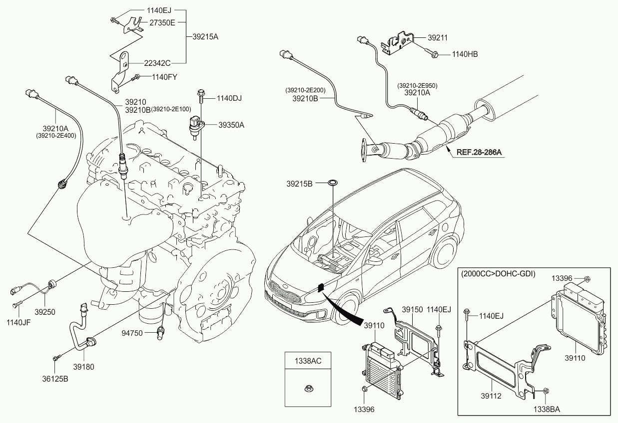 Hyundai 392102E200 - Lambdatunnistin inparts.fi