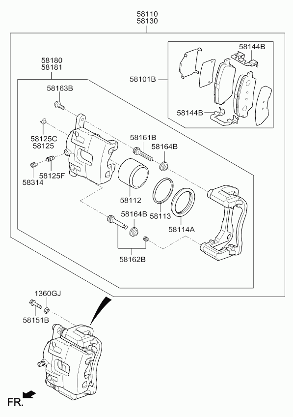 KIA 58101A4A11 - Jarrupala, levyjarru inparts.fi