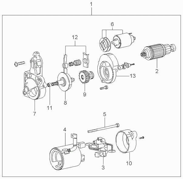 KIA 0K71118400C - Käynnistinmoottori inparts.fi