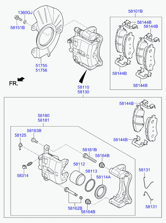 KIA 58180H8A55 - Mäntä, jarrusatula inparts.fi