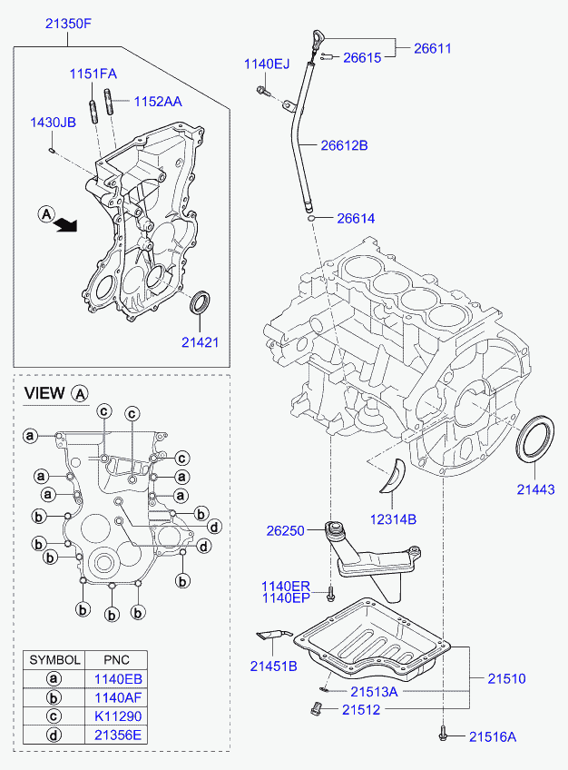 Hyundai 21421-03000 - Akselitiiviste, nokka-akseli inparts.fi