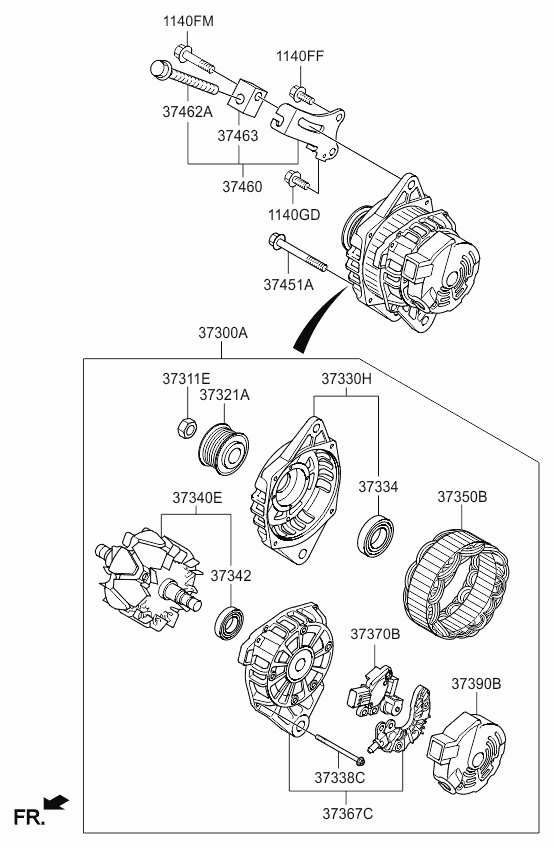 Hyundai 37342-02550 - Bearing - rear inparts.fi