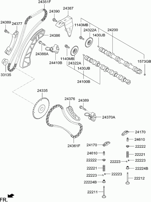 KIA 24410-2A000 - Jakoketjusarja inparts.fi