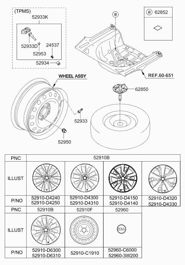 KIA 52933-D4100 - Pyöräanturi, rengaspaine inparts.fi