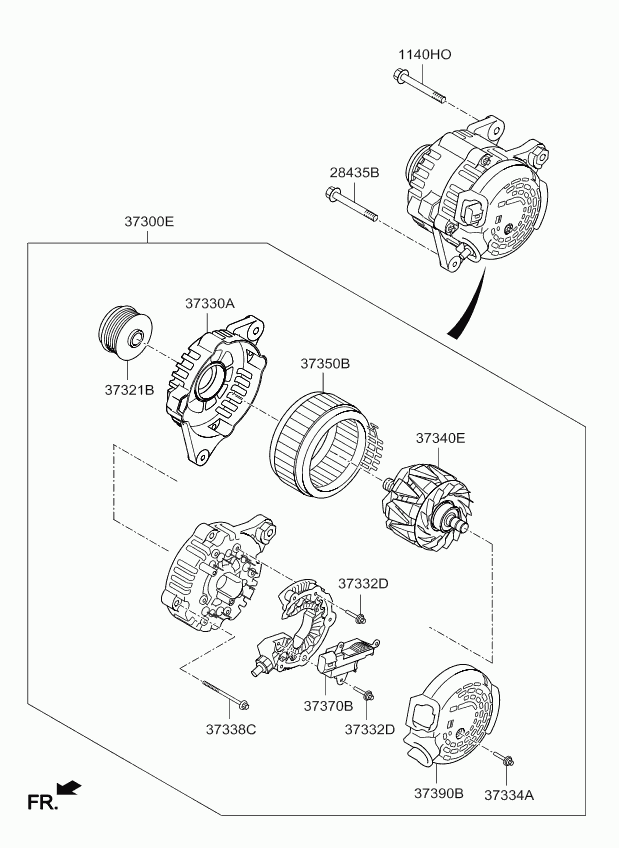 KIA 37322-2A-120 - Hihnapyörä, laturi inparts.fi