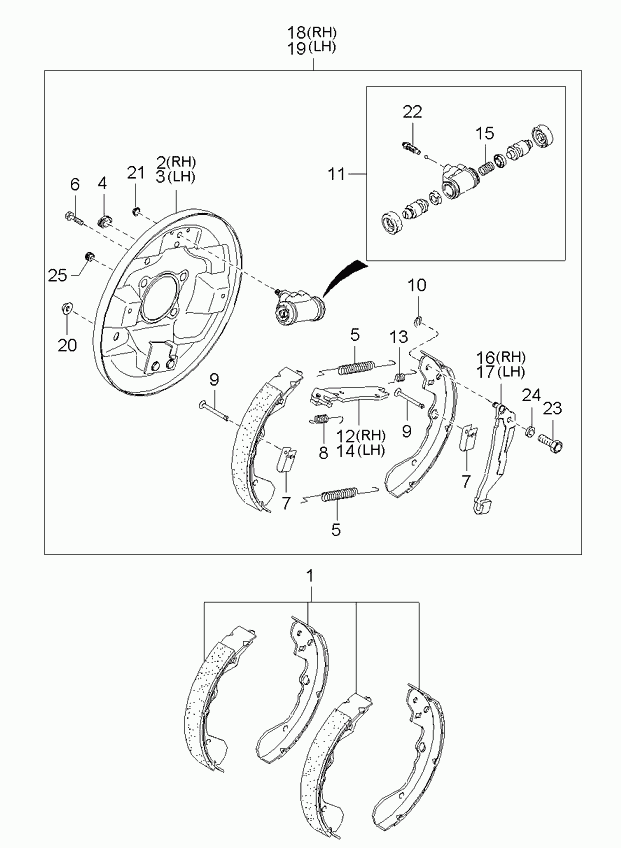 KIA 0K30A26610 - Jarrusylinteri inparts.fi