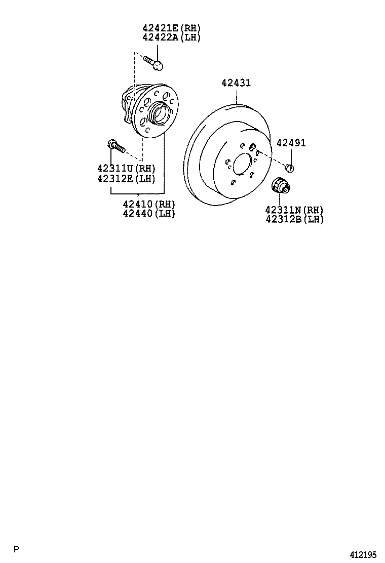 TOYOTA 42431 48041 - Jarrulevy inparts.fi