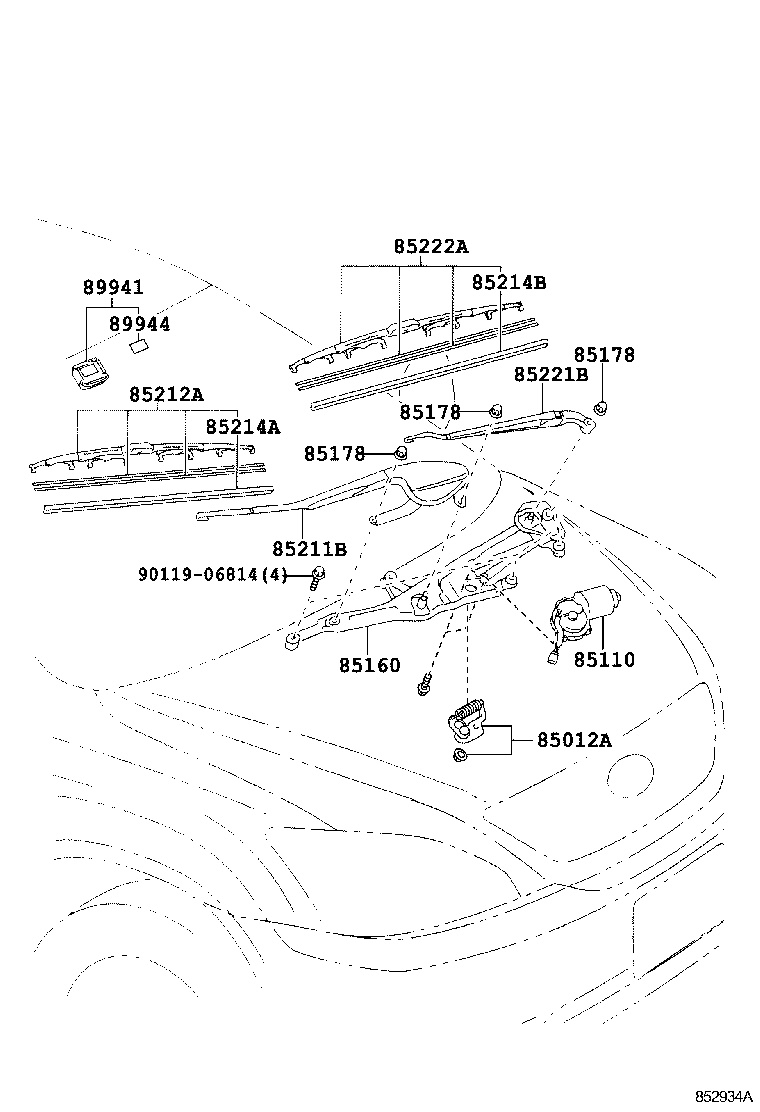 TOYOTA 85222-48080 - Pyyhkijänsulka inparts.fi