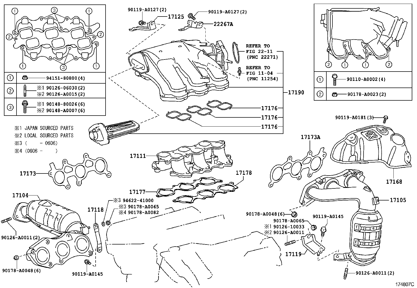 TOYOTA 17173-0P020 - Tiiviste, pakosarja inparts.fi