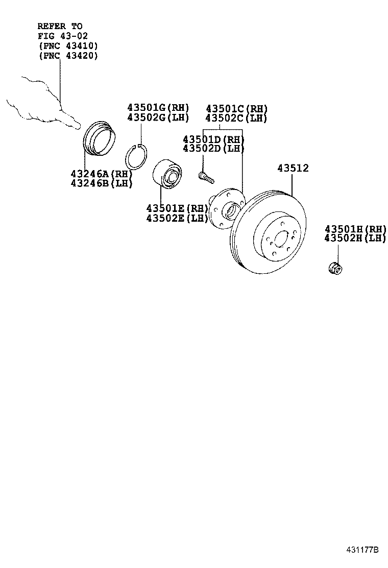 Opel 43512-48100 - Jarrulevy inparts.fi