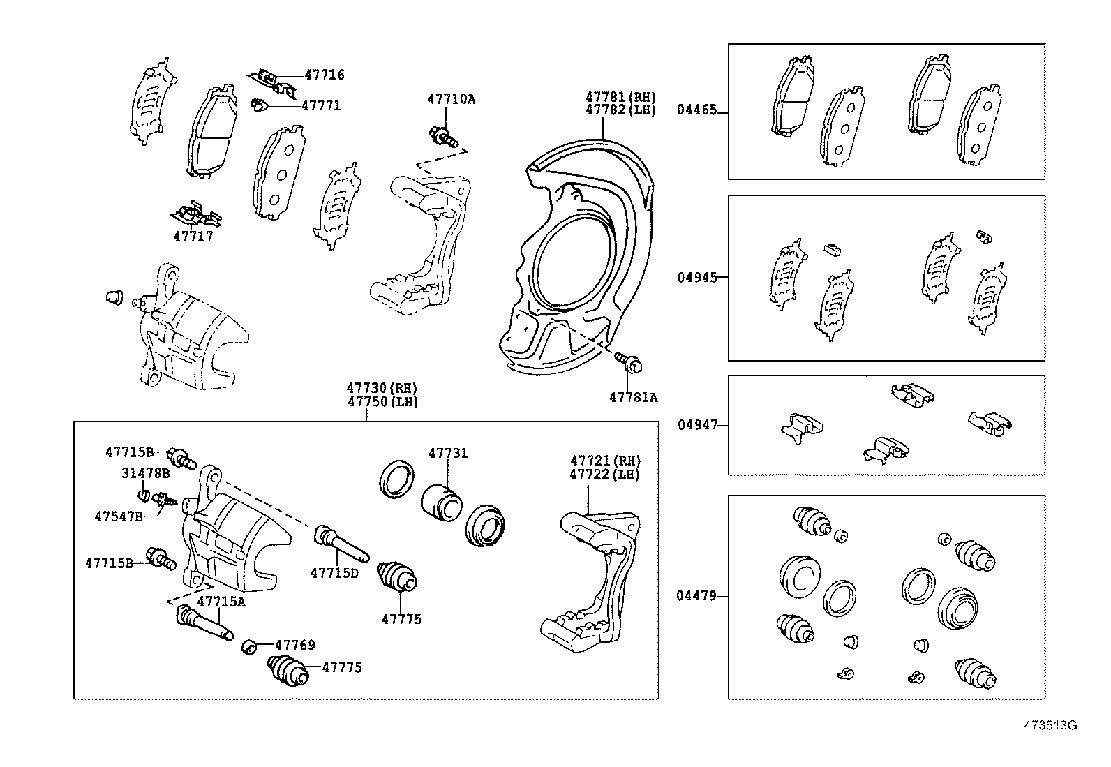 TOYOTA 04465 0W070 - Jarrupala, levyjarru inparts.fi