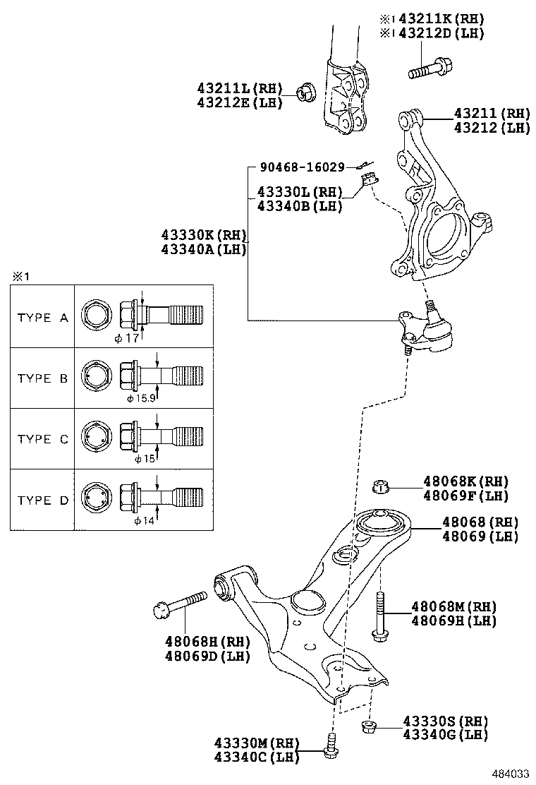 TOYOTA 48068-42060 - Tukivarsi, pyöräntuenta inparts.fi