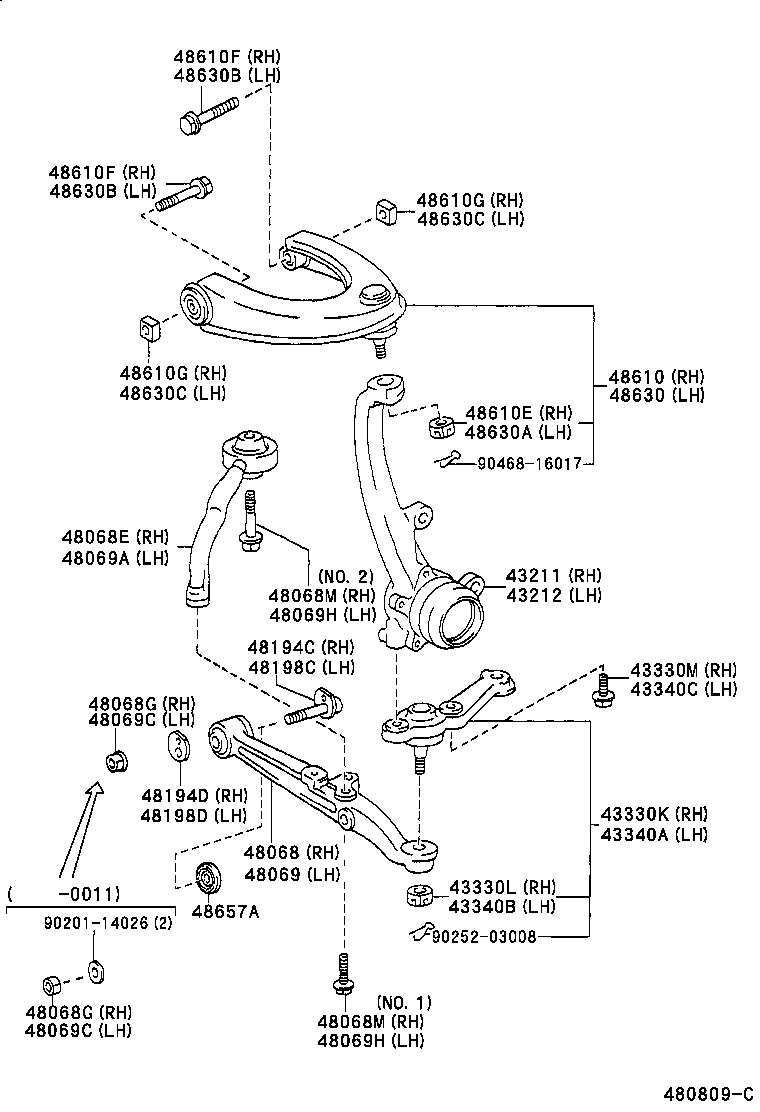 TOYOTA 48630-59025 - Tukivarsi, pyöräntuenta inparts.fi